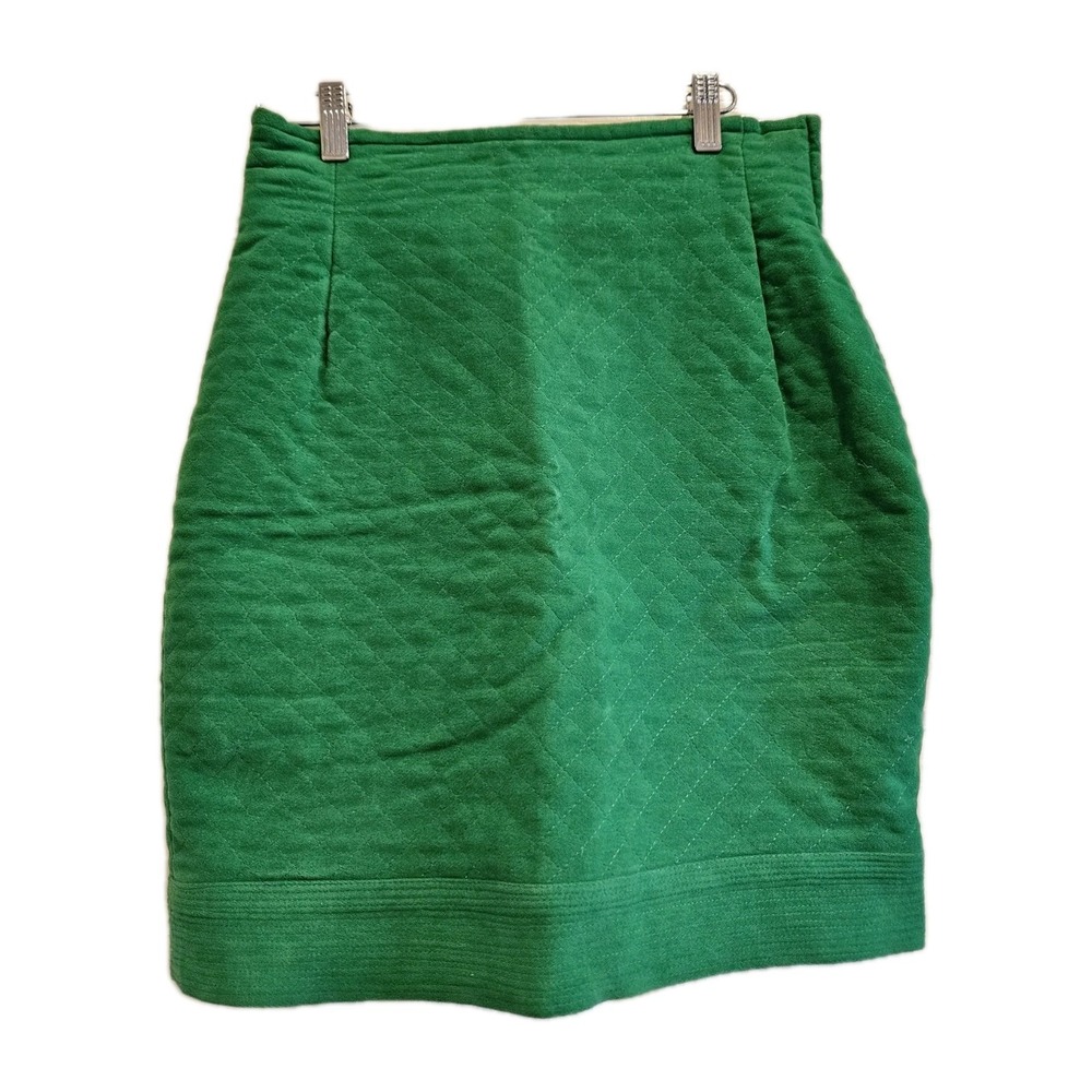 VERSUS Giani Versace Quilted Kelly Green Mini Skirt S